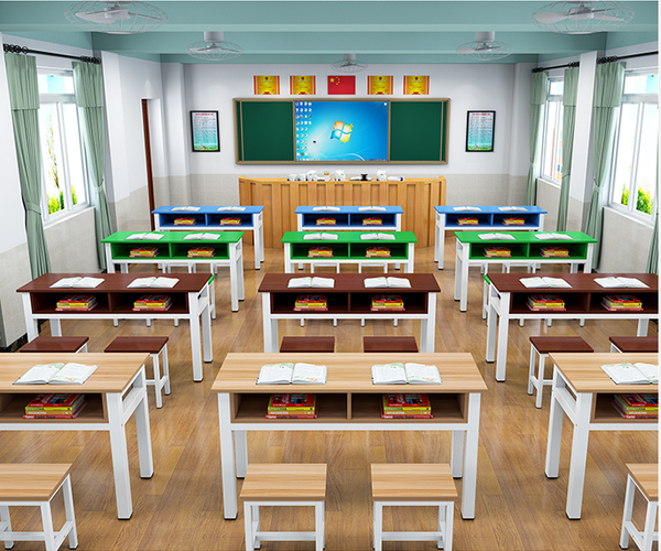 博仁办公家具厂低价出售学生培训课桌椅配套各种校园教学家具定制办公